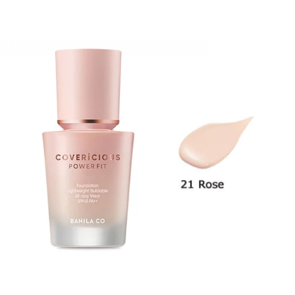 BANILA CO - Covericious Power Fit Foundation SPF45 PA++ - 30ml - 21 Rose