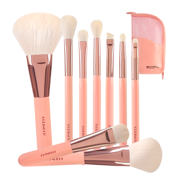 CORINGCO - Ensemble de pinceaux aquarelle livre rose - 1set(9articles)