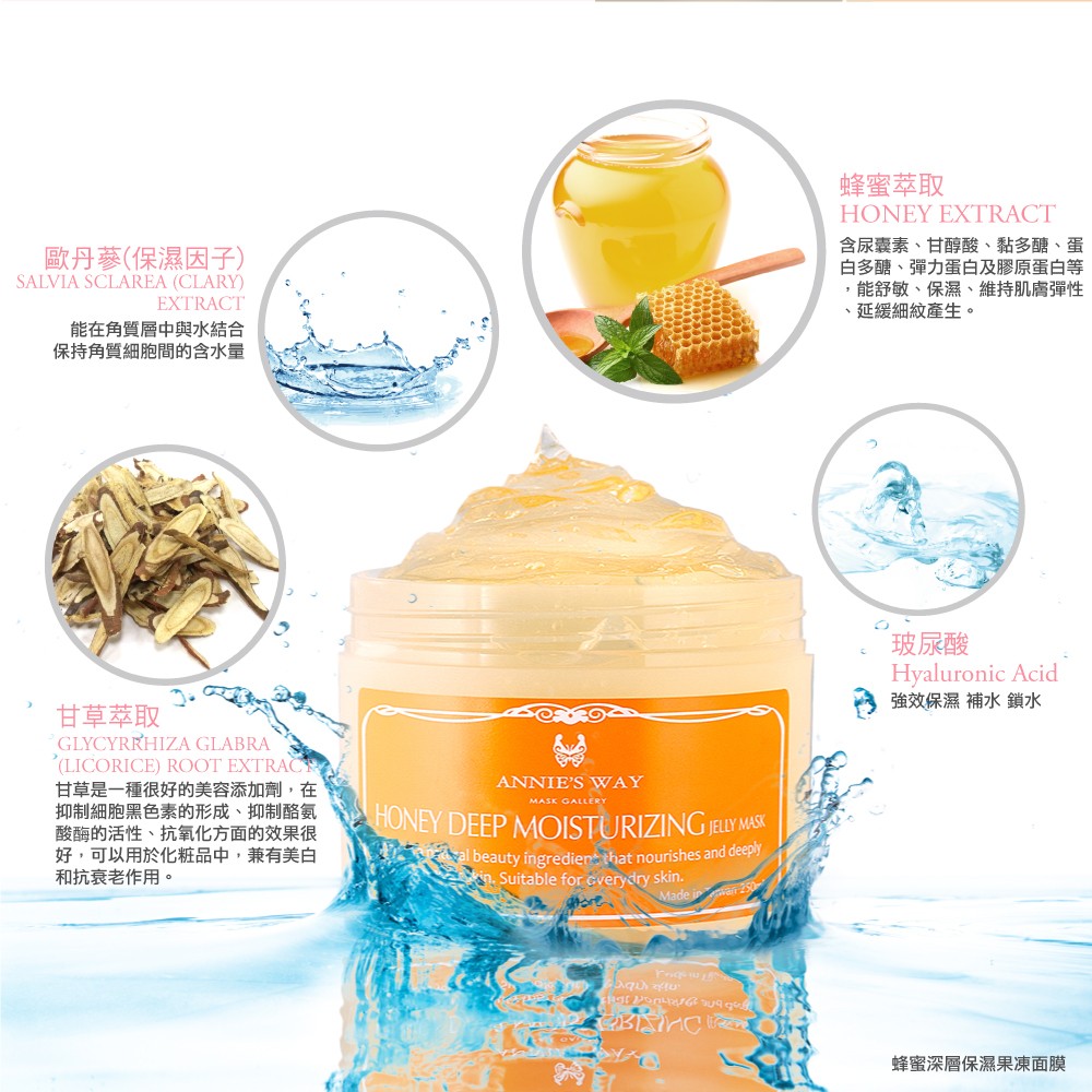 ANNIE'S WAY - Masque Gelée Hydratant Profond au Miel