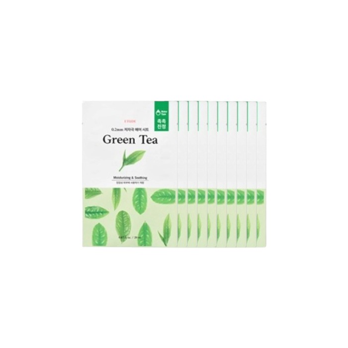 ETUDE - 0.2 Therapy Air Mask (New) - 1pc - Green Tea (10ea) Set