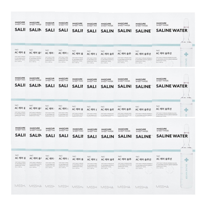 MISSHA - Mascure Solution Sheet Mask - Saline Water (30pcs) Set