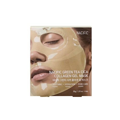 Nacific - Green Tea Cica Collagen Gel Mask - 35g*4ea