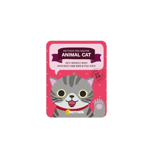 Pretty Skin - Total Solution Animal Cat Anti-Wrinkle Mask - 10pezzi