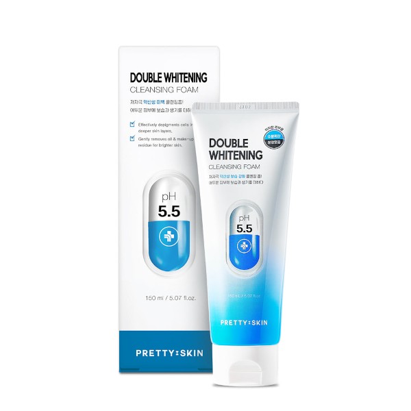 PRETTYSKIN - Double Whitening Cleansing Foam - 150ml