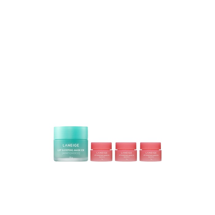 LANEIGE - Lip Sleeping Mask EX - 20g - Mint Choco (1ea) +  Lip Sleeping Mask EX - 3g - Berry (3ea) Set