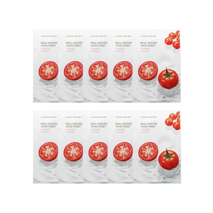 NATURE REPUBLIC - Real Nature Sheet Mask - Tomato - 1pc (10ea) Set