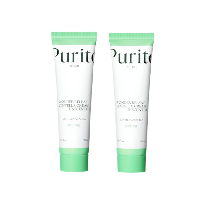 Purito SEOUL - Wonder Releaf Centella Cream Unscented - 50ml (2ea) Set