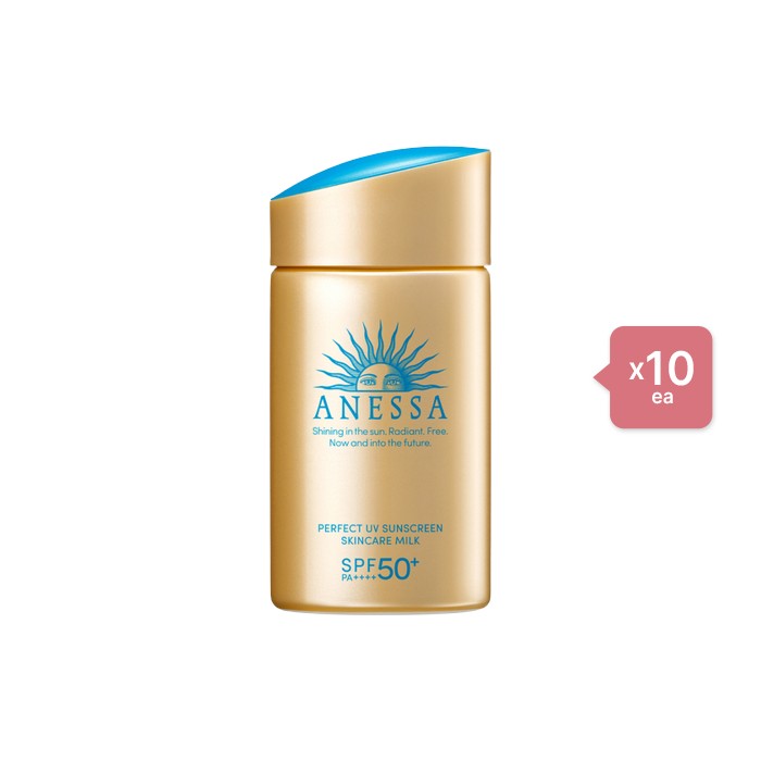 Shiseido Anessa Perfect UV Sunscreen Skincare Milk SPF50+ PA++++ - 60ml - 2022 Version (10ea) Set