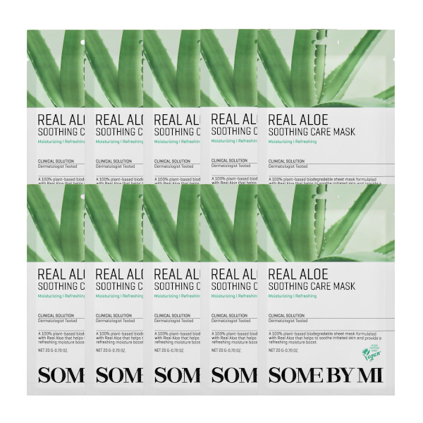 SOME BY MI - Real Aloe Soothing Care Mask - 10pcs