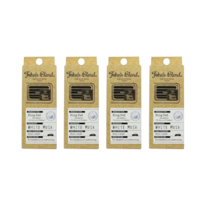 John's Blend - Clip on Air Freshener - 1 pc - Musk Blossom (4ea) Set