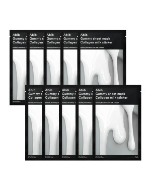 Abib - Gummy Sheet Mask - Collagen Milk Sticker - 10pezzi