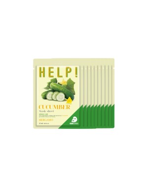 Bergamo - Help! Mask Pack - Cucumber - 10pezzi
