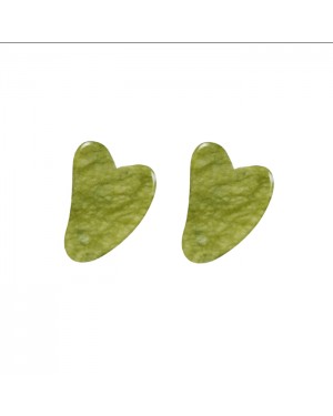 MissLady - Scraping Board Gua Sha Massage Tool (Heart-shaped) (2ea) Set - Grass Green