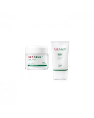 Dr.G - R.E.D Blemish Clear Soothing Cream - 70ML - 70ml - White (1ea)  + Red Blemish Soothing Up Sun SPF50+ PA+++ - 50ml  (1ea) set