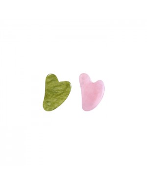 MissLady - Scraping Board Gua Sha Massage Tool (Heart-shaped) - 1pc - Grass Green X MissLady - Scraping Board Gua Sha Massage Tool (Heart-shaped) - 1pc - Pink