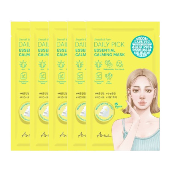 Ariul - Smooth & Pure Daily Pick Essential Calming Mask - 5pezzi