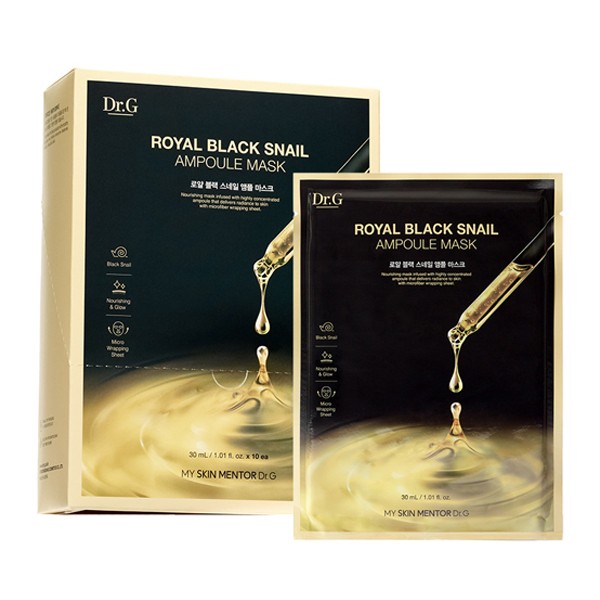 Dr.G - Royal Black Snail Ampoule Mask - 10pezzi