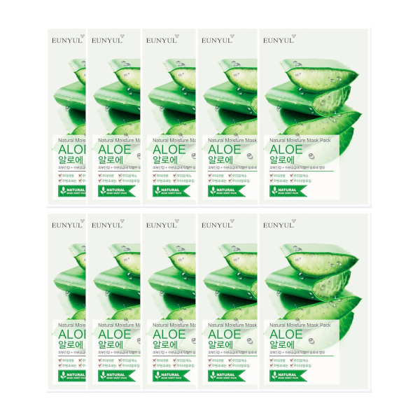 EUNYUL - Natural Moisture Mask Pack - Aloe - 10pcs