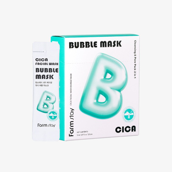 Farm Stay - Cica Facial Wash Bubble Mask - 5ml*20pezzi