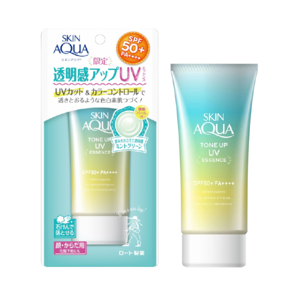 Rohto Mentholatum  - Skin Aqua Tone Up UV Essence Green SPF50+ PA++++ - 80g