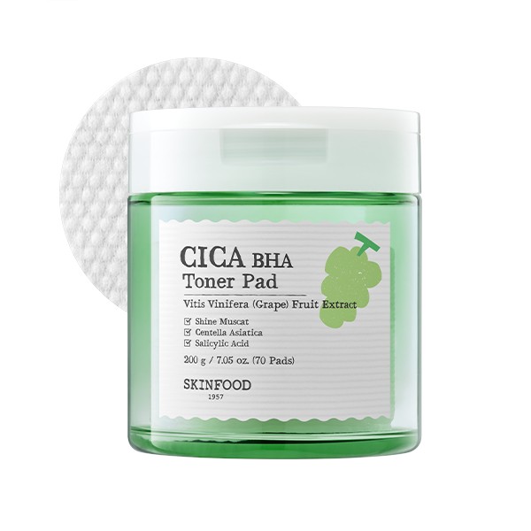 SKINFOOD - Shine Muscat Cica BHA Toner Pad - 200g/70cuscinetti