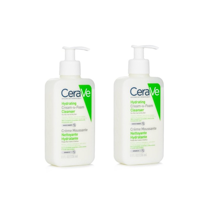 CeraVe - Hydrating Cream To Foam Cleanser - 236ml (2ea) Set