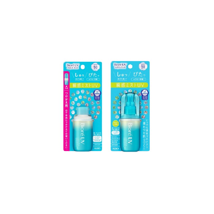 Kao Biore UV Aqua Rich Aqua Protect Mist SPF50 PA++++ 60ml + Refill (60ml) Set