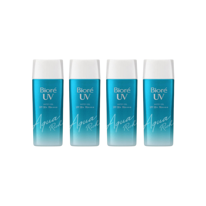 Kao - Biore - UV Aqua Rich Watery Gel SPF50+ PA++++ (2019 Edition) - 90ml 4pcs Set