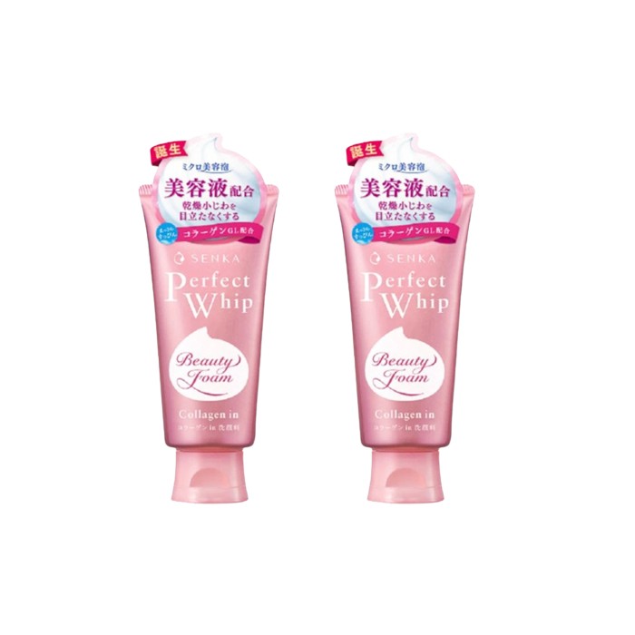 Shiseido - Senka Perfect Whip Collagen in Washing Foam Cleanser (2023 Version) - 120g (2ea) Set