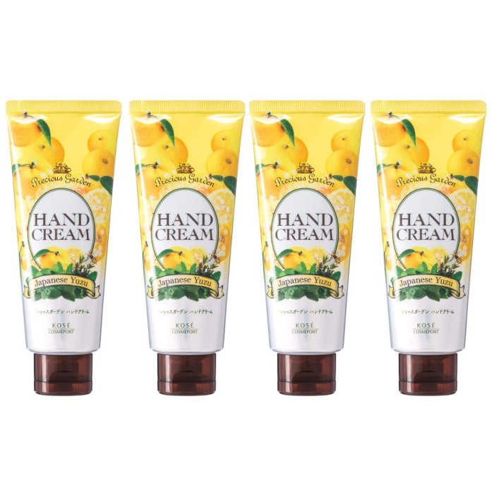 Kose - Precious Garden Hand Cream - Yuzu - 70g (4ea) Set