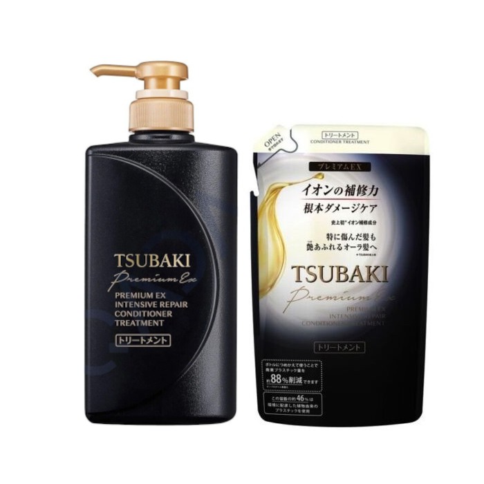 Shiseido - Tsubaki Black Premium EX Intensive Repair Hair Conditioner & Refill Set
