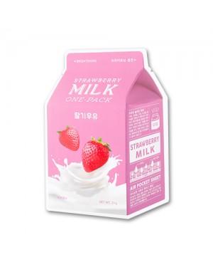 A'PIEU - Milk One Pack Sheet Mask - Strawberry - 1stuk