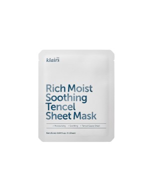 Dear, Klairs - Rich Moist Soothing Tencel Sheet Mask -1stuk