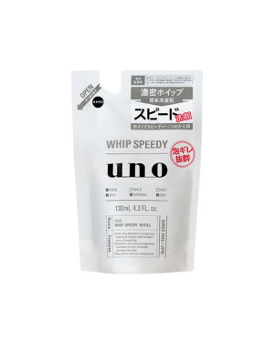 Shiseido - Uno Recharge de nettoyant moussant pour le visage Whip Speedy - 130ml