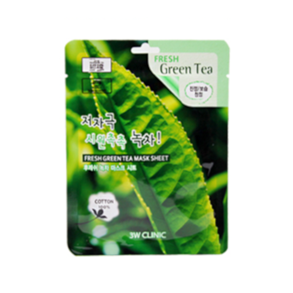 3W Clinic - Fresh Green Tea Mask Sheet - 1pc