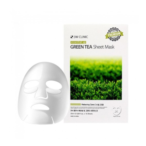 3W Clinic - Green Tea Essential Up Sheet Mask - 1pc