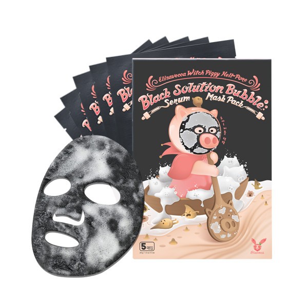 Elizavecca - Witch Piggy Hell Pore Black Solution Bubble Serum Mask Pack