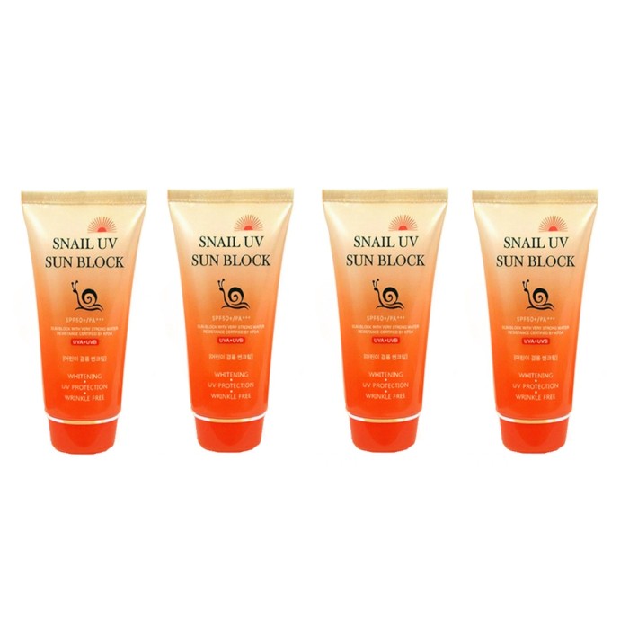 Jigott - Snail UV Sun Block SPF50+ PA+++ (4ea) Set