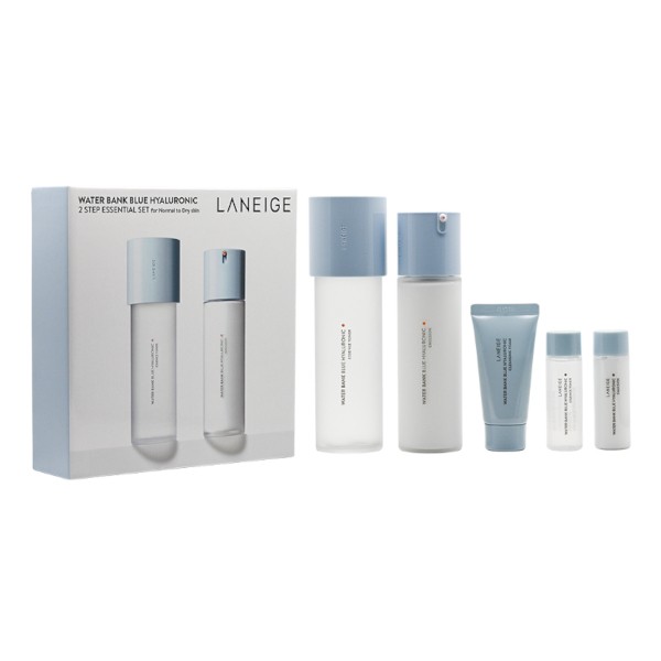 LANEIGE - Water Bank Blue Hyaluronic 2 Step Essential Set for Normal to Dry Skin - 1set (5 articoli)