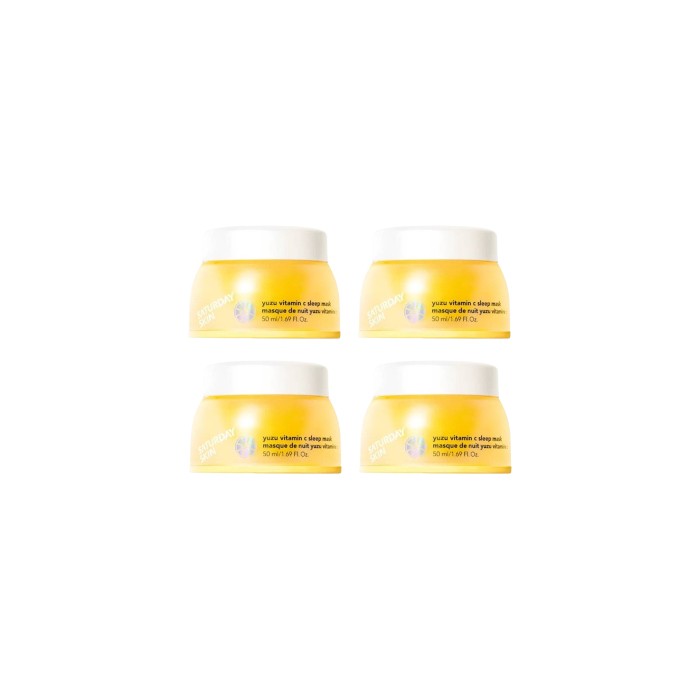 Saturday Skin Yuzu Vitamin C Sleep Mask - 50ml (4ea) Set