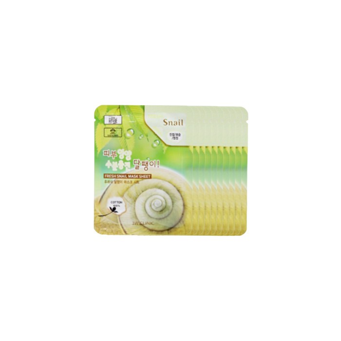 3W Clinic - Fresh Snail Mask Sheet - 10pcs Set