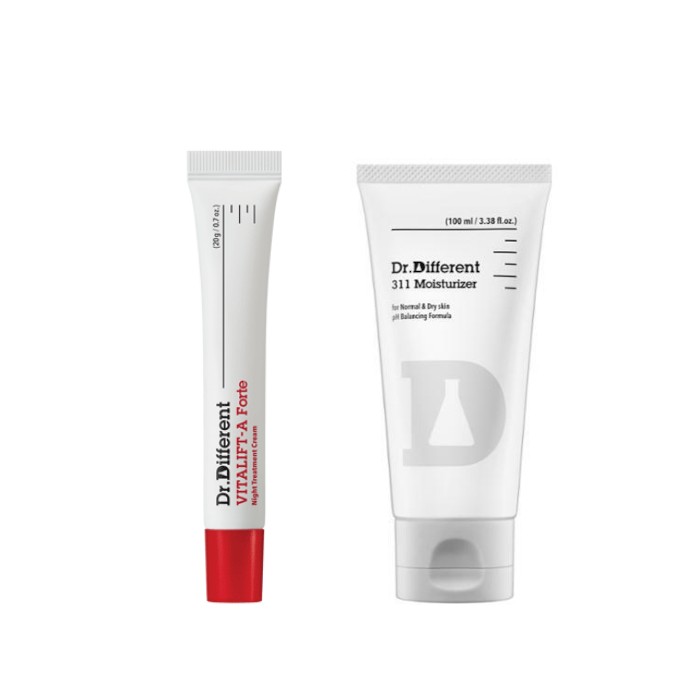 Dr. Different - Vitalift-A Forte Night Treatment Cream - 20g + 311 Moisturizer - 100ml Set