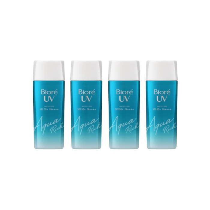 Kao - Biore - UV Aqua Rich Watery Gel SPF50+ PA++++ (2019 Edition) - 90ml 4pcs Set