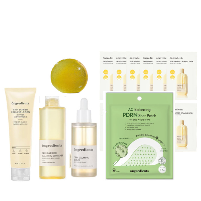 ongredients - Skin Barrier Calming Collection Set B + AC Balancing PDRN Shot Patch - 9patches