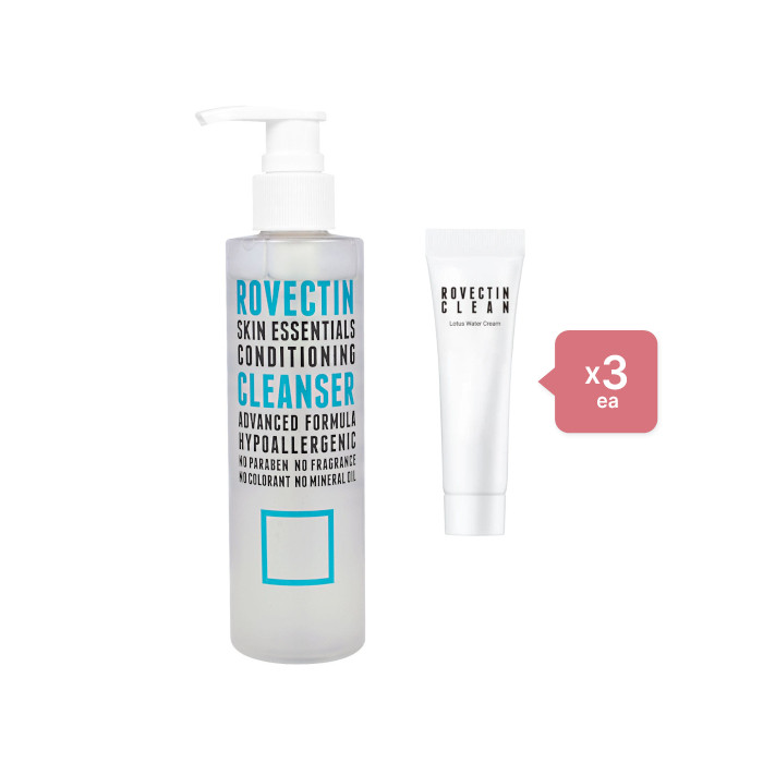 ROVECTIN Skin Essentials Conditioning Cleanser - 175ml (1ea) + Clean Lotus Water Cream - 10ml (3ea) Set