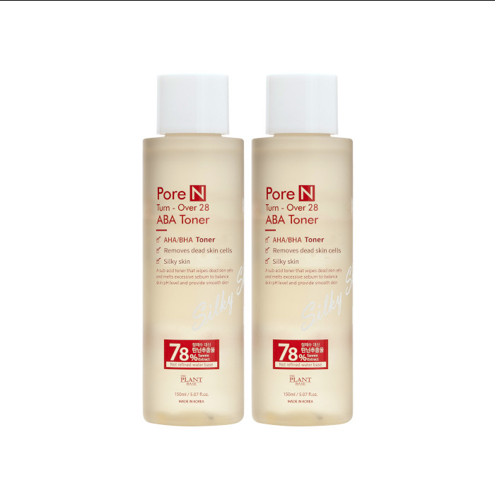 THE PLANT BASE - Pore N Turn-Over 28 ABA Toner - 150ml - (2ea) Set