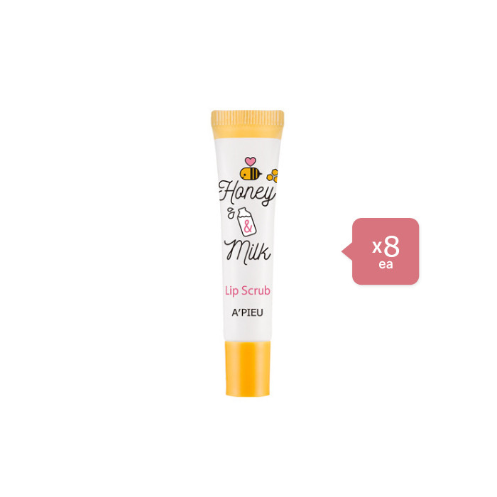 A'PIEU Honey & Milk Lip Scrub - 8ml (8ea) Set
