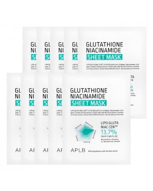 APLB - Glutathione Niacinamide Sheet Mask - 25ml (10pcs) Set