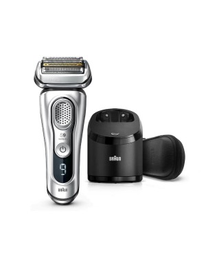 Braun - Series 9 Wet & Dry Shaver (100-240V) with Clean and Charge Station and Leather Travel Case - 1stuk