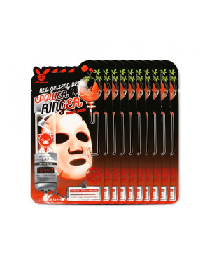 Elizavecca - Red Ginseng Deep Power Ringer Mask Pack - 10pc